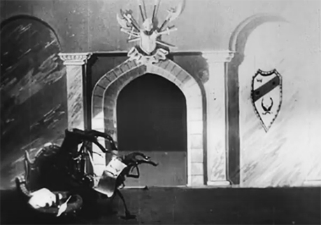 Кадр из фильма "Прекрасная Люканида, или Война усачей и рогачей"