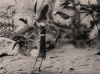 Кадр из мультипликационного фильма "Стрекоза и муравей"